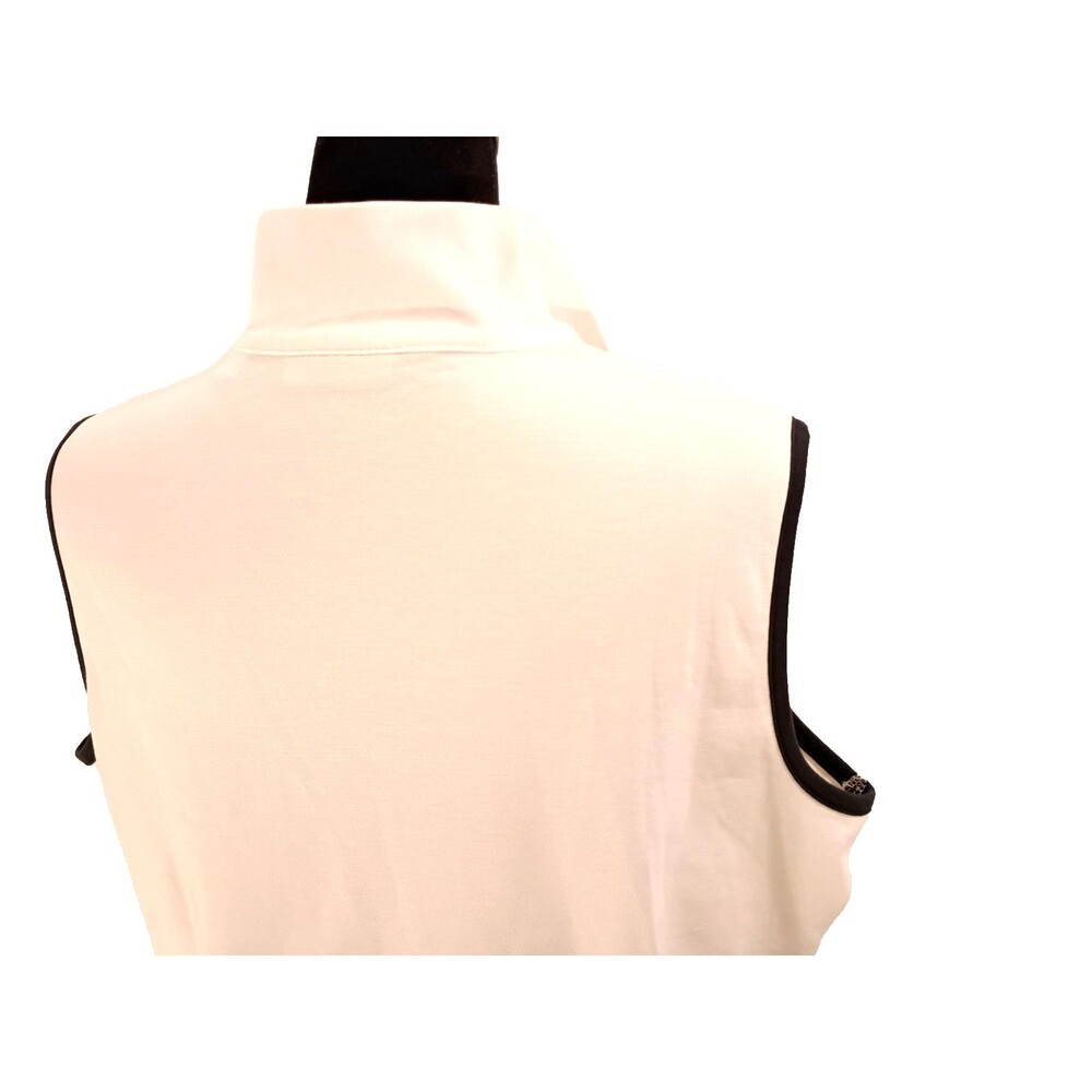 PGA Golf Club Emblem Ashworth White Tank Quarter Zip Women's Size L Polo Pima - Picture 5 of 9